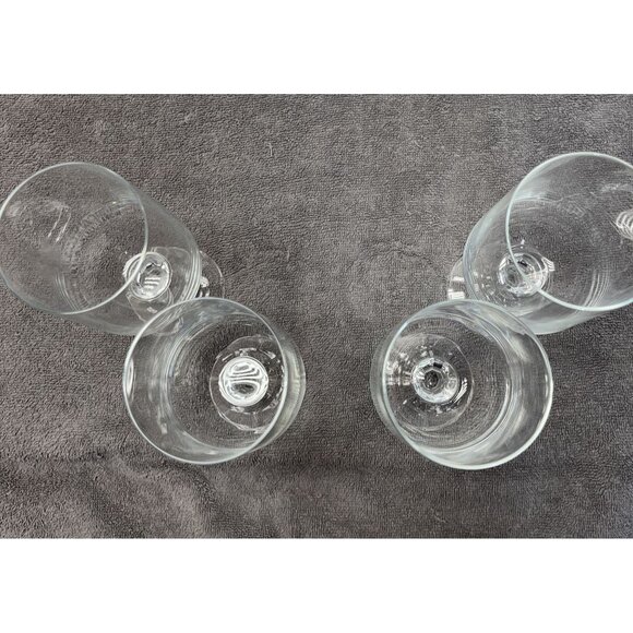 Claudia Lead Crystal Import Associates 7.5 Beer/Iced Tea Glasses Lot of 4 - Picture 2 of 9